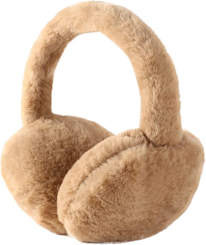SUNBORRY Store Foldable Ear Muffs for Women, Faux Fur Adjustable Earmuffs for Winter - Image 1